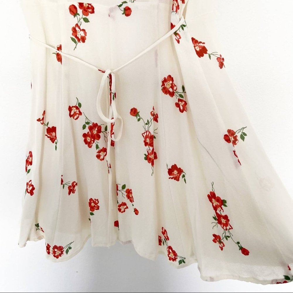 Last Chance REFORMATION Lucky Floral Dress White Size Small - Picture 7 of 8